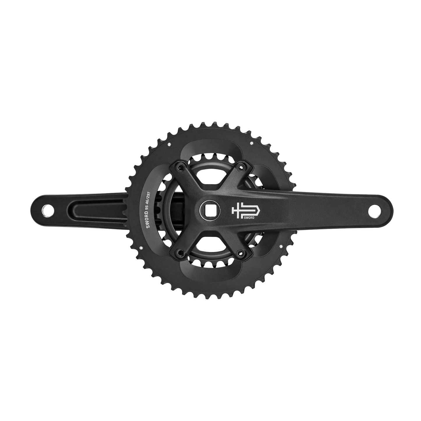 Sword Black 2x9 Wide Square Taper Crankset